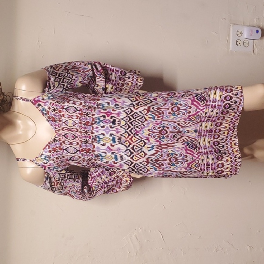 Xhileration Cold shoulder Bohemian Boho Hippie Style Dress